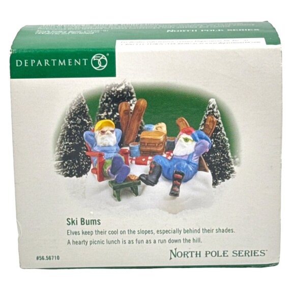 Dept 56 North Pole Village Ski Bums Elves Snow Skiing 56710 Winter Sports Xmas - Picture 6 of 7